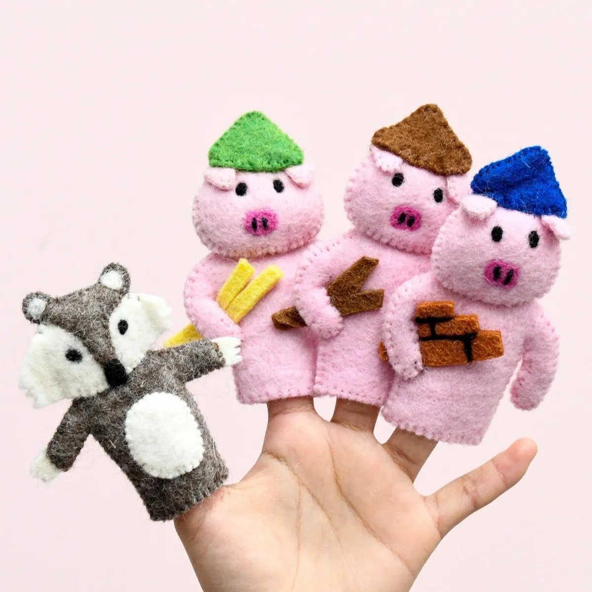 The Three Little Pigs Finger Puppet Set Tara Treasures The Three Little Pigs Finger Puppet Set Tara Treasures