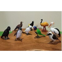 Australian Bird Replicas - Set of 8 (No Magpie!)