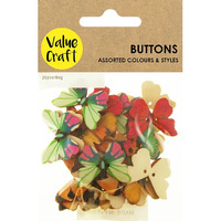 Butterfly Buttons - 20 Pieces