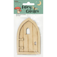 Wood Fairy Door with Keyhole