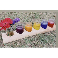 Raw Edge Paint Jar Holder & 6 Jars