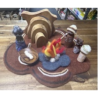 Aboriginal Humpy Camping & Fire Set