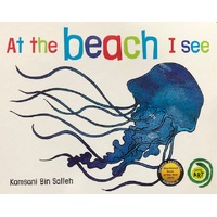 At The Beach I See Board Book