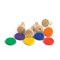 Wooden Dough Stampers - Set of 4