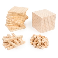 Woodbase Ten Set - 100 Cubes 10 Rods 10 Flats 1 Base
