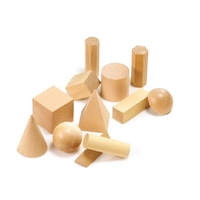 Wooden Geometric Solids 12pcs