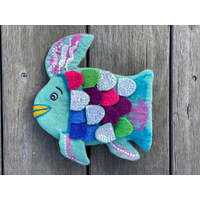 "Rainbow Fish" Felted Hand Puppet Set