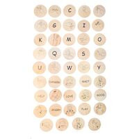 Sign Language Wooden Disks