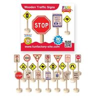Wooden Traffic Signs - 20 Pieces