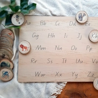 Alphabet Hunt Activity Board & Tree Slice Set