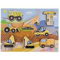 Wooden Chunky Construction Vehicle Puzzle