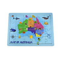 2 in 1 Australian Map Jigsaw Puzzle 24pcs