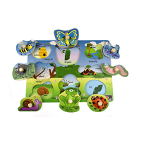 2 in 1 Minibeasts Insect Peg Puzzle