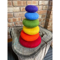 Papoose Rainbow Stacking Pebbles - 7 pieces