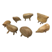 Wooden Pebble Animals