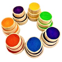 Coloured Wooden Coins - Rainbow - 21 pieces *pre-order