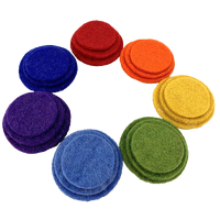 Papoose Rainbow Felt Circles - 21 Pieces