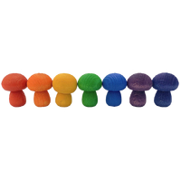 Papoose Mini Rainbow Mushroom - 7 pieces