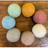 Earth Felt Ball 3.5cm - 7 pack