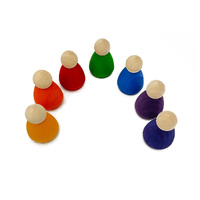 Rainbow Sumo People - 7 Pieces