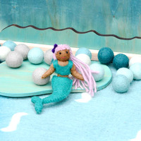 Felt Coral Hanging Mermaid