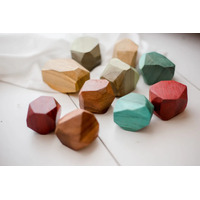 Coloured Wooden Gems