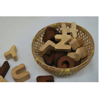 2 Tone Wooden Upper Case Letters 26pc