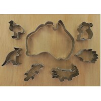 Stainless Steel Mini Cookie Cutter Set - Australia - Set of 7