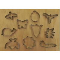 Stainless Steel Cookie Cutter Set - Garden Creatures - Set of 10