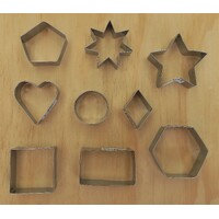 Stainless Steel Cookie Cutter Set - Shapes - Set of 9