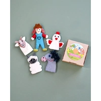 Old MacDonald Farm Animals B Finger Puppet Set