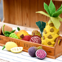 Felt Vegetables & Fruits Set D