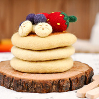 Felt Pancake Stack Play Food Set