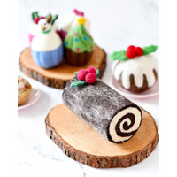 Felt Christmas Yule Log Cake
