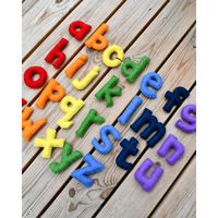 Felt Alphabet Lowercase Letters - Rainbow Colourful