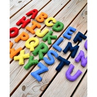Felt Alphabet Uppercase Letters - Rainbow Colourful