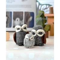 Felt Owl Family - Set of 3