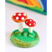 Felt Red Mushroom Toadstool