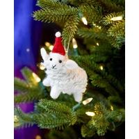 Felt White Sheep Christmas Ornament