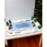 Felt Snow Ice Rink Play Mat Playscape Large