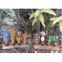 Finger Puppet Set - Lion, Giraffe, Elephant, Monkey, Snake, Camel, Frog & Dog