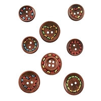 Buttons With Stitching (2-3cm) - 8 pieces