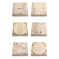 Viga Beech Wood Blocks - Set of 6 trays