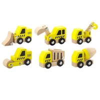 Viga Wooden Construction Vehicles - 6 pieces