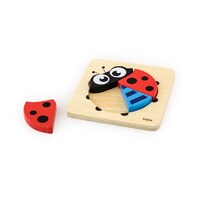 Viga Mini Block Puzzle - Ladybird