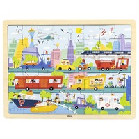 Wooden City Transportation Puzzle - 48 Pieces
