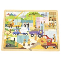 Wooden Construction Puzzle - 48 Pieces