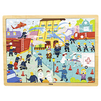 Wooden Fire Fighting Puzzle - 48 Pieces
